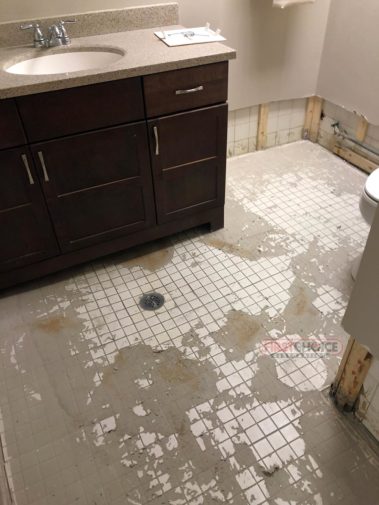 Disaster Restoration Services in Philadelphia, PA – First Choice Restoration – Water Damaged Bathroom