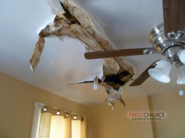 Disaster Restoration Services in Philadelphia, PA – First Choice Restoration - Water Damaged Ceiling